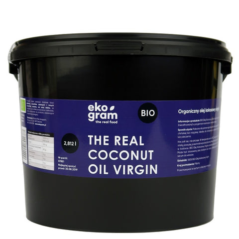 Olej Kokosowy Nierafinowany BIO - Extra Virgin - Ekologiczny - 2,5kg