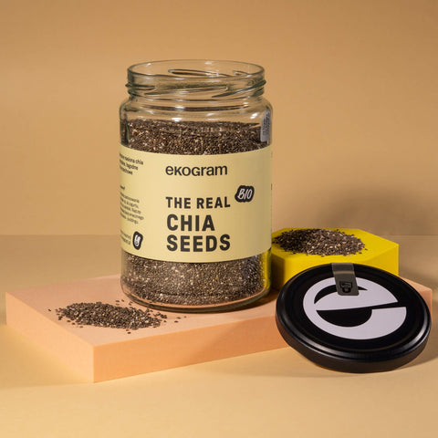 Nasiona Chia - Słoik Szklany - Bio - 350g - Ekogram