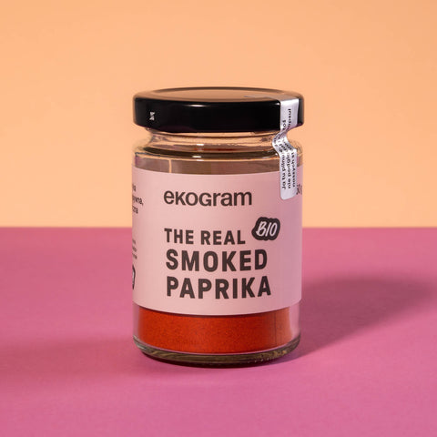 BIO Papryka Wędzona - Mielona - 50g - Szklany słoik - Ekogram