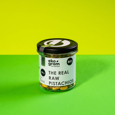Pistacje bez skorupek - BIO - 150g - Ekologiczne - Szklany słoik - Ekogram