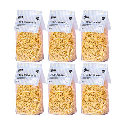 6szt Bio makaron dwujajeczny durum