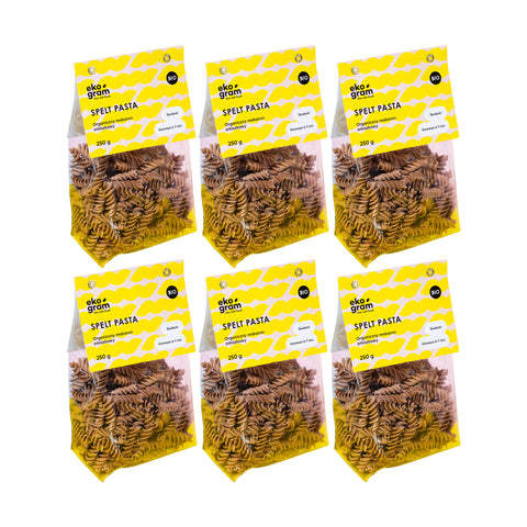 6szt. Makaron orkiszowy ekogram bio świderki 250g