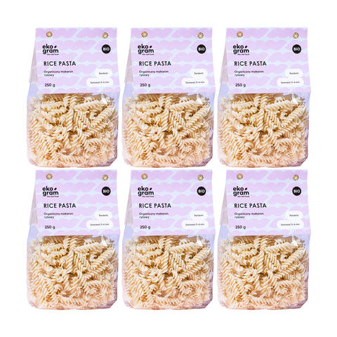 6szt. Bio makaron ryżowy świderki 250g Ekogram