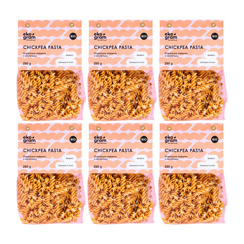 6szt. Bio makaron z ciecierzycy świderki 250g - Ekogram