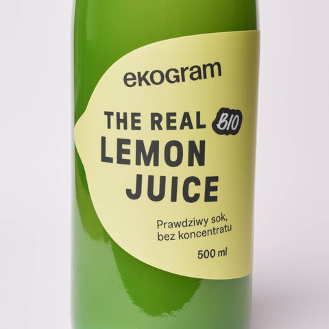 BIO Sok z Cytryn Ekologiczny 500ml etykieta przód