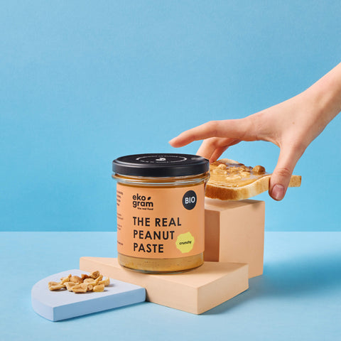 masło orzechowe bio crunchy - 300g - ekogram