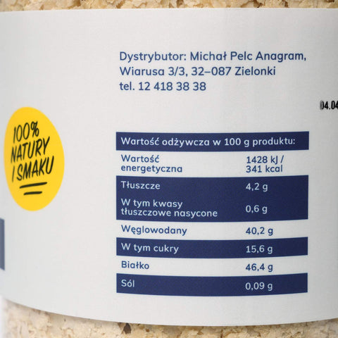 ekogram etykieta płatki drożdżowe