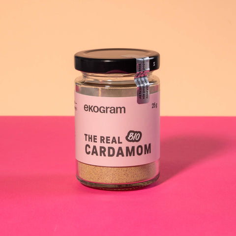 BIO Kardamon - Mielony - Ekologiczny - 25g - Szklany Słoik - Ekogram