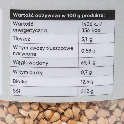 Kasza gryczana niepalona Bio - Etykieta - Ekogram