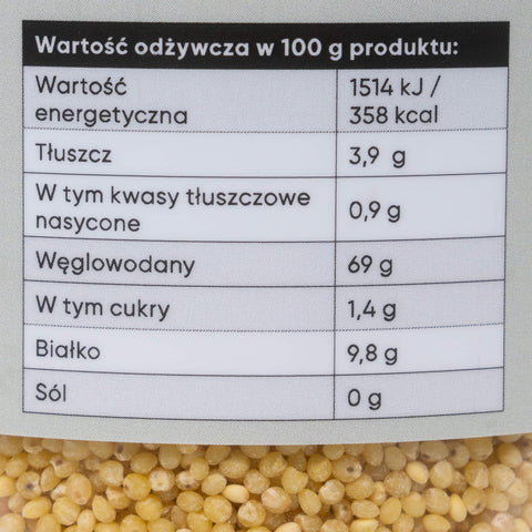 Kasza Jaglana Bio - Etykieta - 750g