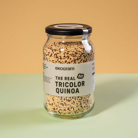 Komosa Ryżowa BIO - Trójkolorowa - Quinoa - Ekologiczna - 650g - Szklany słoik- Ekogram
