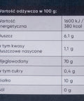 Mąka owsiana 500g - etykieta