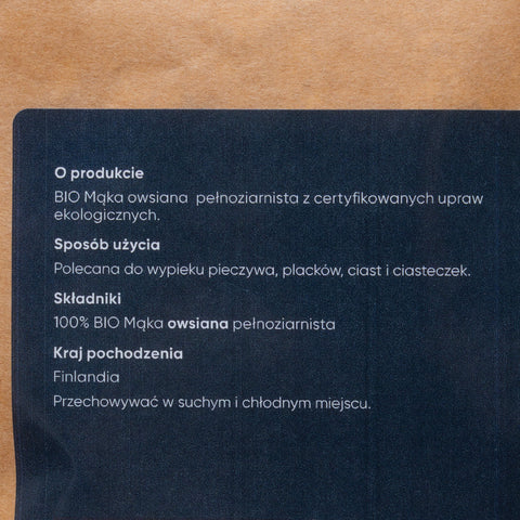 Mąka owsiana 500g - opis