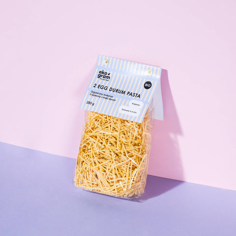 ekogram bio makaron 2 jajeczny durum krajanka 250g