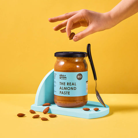 Masło migdałowe ciemne bio 600g - Ekogram