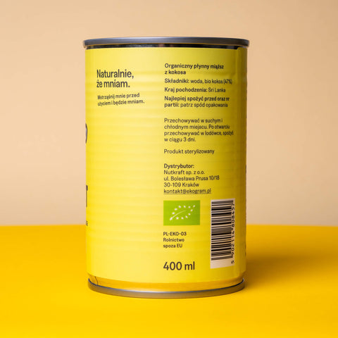 Mleczko kokosowe Ekogram - 400ml - puszka