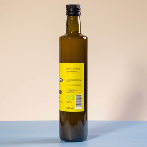Żywy Ocet Jabłkowy - Niefiltrowany - Ekologiczny - 500ml - Etykieta