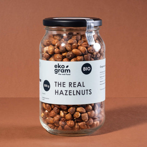 Orzechy laskowe 500g bio w szklanym słoiku