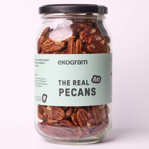 Orzechy Pecan BIO 400g w szklanym słoiku - Ekogram