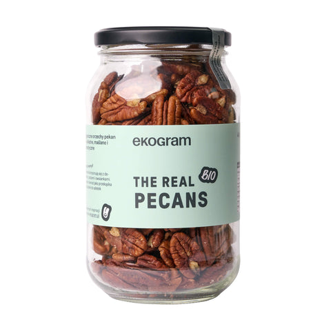 Orzechy Pecan BIO 400g w szklanym słoiku - Ekogram