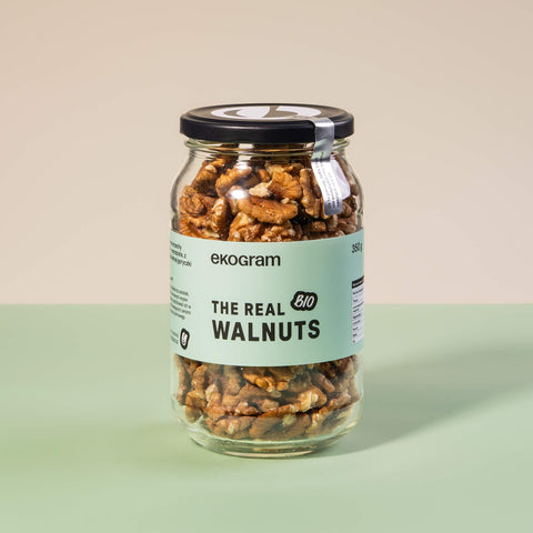 BIO Orzechy Włoskie - Ekologiczne - 350g - Szklany słoik - Ekogram