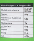 Masło pistacjowe - Etykieta wartości spożywczych w 100g