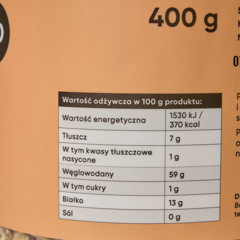 BIO płatki owsiane 400g etykieta Ekogram